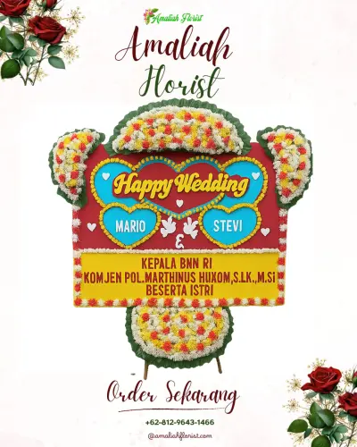 Karangan Papan Bunga Pernikahan di Bandungan